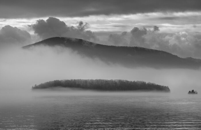 Lake George with fog